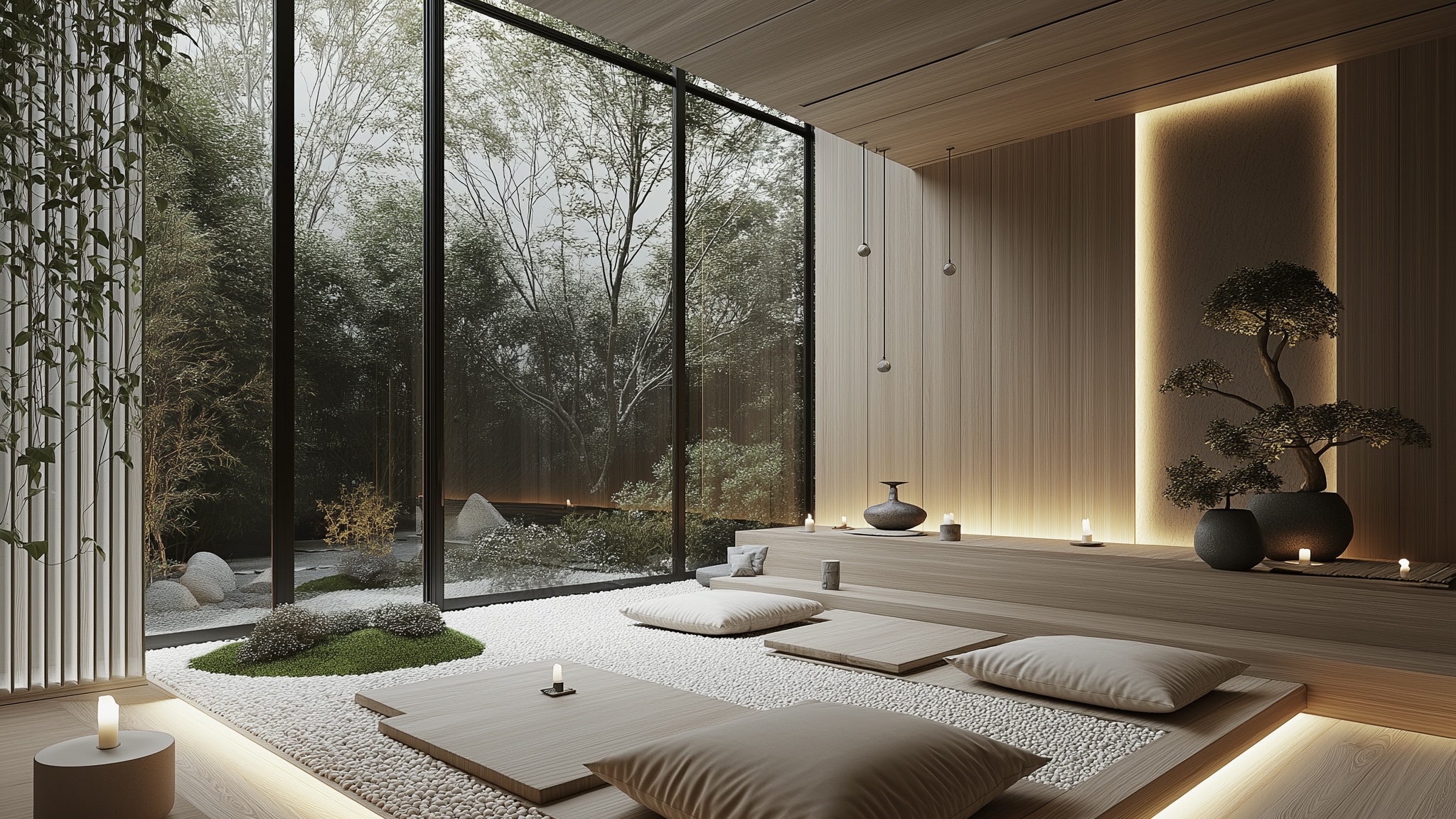 Peaceful meditation room